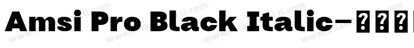 Amsi Pro Black Italic字体转换